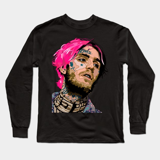 Lil Peep Long Sleeve T-Shirt by HAPHEART.COM